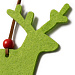 Войлочное рождественское украшение Северный олень, зеленое яблоко