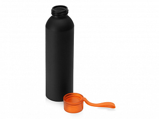 Бутылка для воды Joli, алюминий, черный/оранжевый