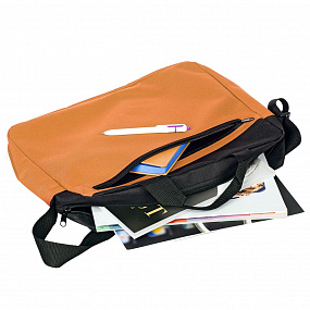 Конференц-сумка Unit Diagonal, оранжево-черная