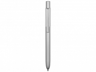 Ручка металлическая шариковая «Bobble» с силиконовой вставкой, серый/белый