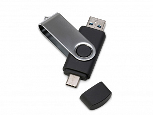 USB3.0/USB Type-C флешка на 16 Гб «Квебек C» (USB3.0/USB Type-C флешка на 16 Гб «Квебек C», белый)