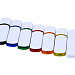 Флешка промо прямоугольной классической формы с цветными вставками, 4 Гб, белый/черный