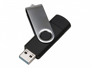 USB3.0/USB Type-C флешка на 16 Гб «Квебек C» (USB3.0/USB Type-C флешка на 16 Гб «Квебек C», белый)