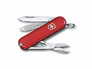 Нож-брелок Classic «Style Icon», 58 мм, 7 функций (Нож-брелок VICTORINOX Classic "Style Icon", 58 мм, 7 функций, красный)