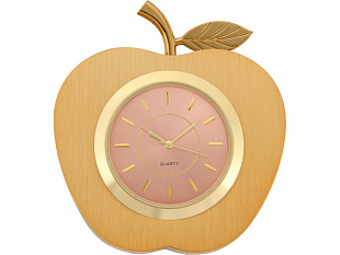Часы настольные "Золотое яблоко", золотистый
