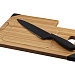 Разделочная доска с ножом «Bamboo», коричневый/черный