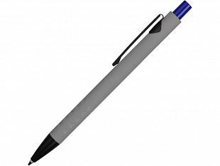 Ручка металлическая soft-touch шариковая «Snap», серый/черный/синий