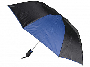 Зонт складной "Логан" полуавтомат, черный/синий