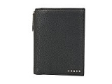 Бумажник для документов Cross Nueva Management Black, с ручкой Cross, кожа наппа, фактурная, черный