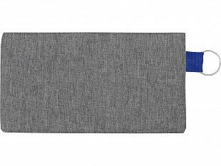 Универсальный пенал из переработанного полиэстера RPET "Holder", серый/синий
