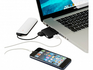 USB Hub «Gaia» на 4 порта (USB Hub "Gaia" на 4 порта, черный)