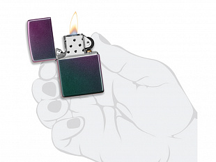 Зажигалка ZIPPO Classic с покрытием Iridescent (Зажигалка ZIPPO Classic с покрытием Iridescent, латунь/сталь, фиолетовая, матовая, 38x13x57 мм)