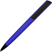 Ручка пластиковая soft-touch шариковая «Taper», синий/черный
