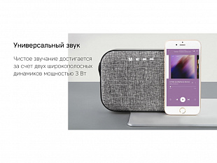 Портативная колонка «Mysound Mia» с логотипом Rombica (Портативная колонка Rombica Mysound Mia с логотипом, серый)