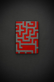 Ежедневник Labyrinth, недатированный, красный