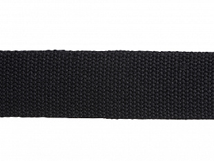 Ремень на пояс Canvas из ткани с металлической пряжкой, черный