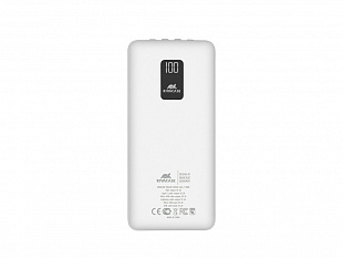 Внешний аккумулятор с дисплеем и встроенными кабелями VA2220, 20000 mAh (RIVACASE VA2220 (20000 мАч) внешний аккумулятор с дисплеем и встроенными кабелями, белый, 12/24)