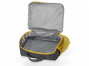 Изотермическая сумка-холодильник "Breeze" для ланч-бокса, серый/желтый