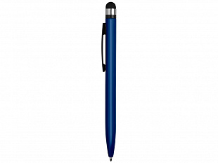 Ручка-стилус пластиковая шариковая «Poke», синий/черный