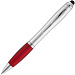 Ручка-стилус шариковая "Nash", серебристый/красный