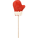 Карамель леденцовая на сахаре Варежка 3D, 40г, красная