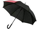 Зонт-трость Lucy 23" полуавтомат, черный/красный