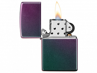 Зажигалка ZIPPO Classic с покрытием Iridescent (Зажигалка ZIPPO Classic с покрытием Iridescent, латунь/сталь, фиолетовая, матовая, 38x13x57 мм)