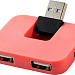 USB Hub "Gaia" на 4 порта, розовый