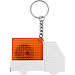 Брелок-рулетка "Автомобиль", 1 м., с фонариком, белый/оранжевый