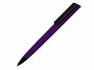 Ручка пластиковая soft-touch шариковая «Taper», фиолетовый/черный