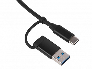 USB-хаб «Link» с коннектором 2-в-1 USB-C и USB-A, 2.0/3.0 (USB-хаб «Link» с коннектором 2-в-1 USB-C и USB-A, 2.0/3.0, серый)