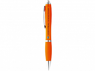 Ручка пластиковая шариковая "Nash", оранжевый, синие чернила