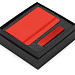 Подарочный набор To go с блокнотом и зарядным устройством, красный