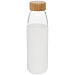 Стеклянная спортивная бутылка Kai с деревянной крышкой и объемом 540 мл, белый